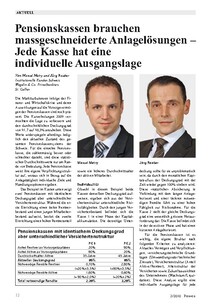 Pensionskassen brauchen  massgeschneiderte Lösungen